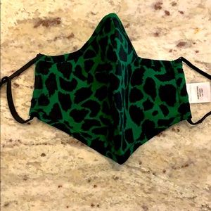 Green leopard print mask